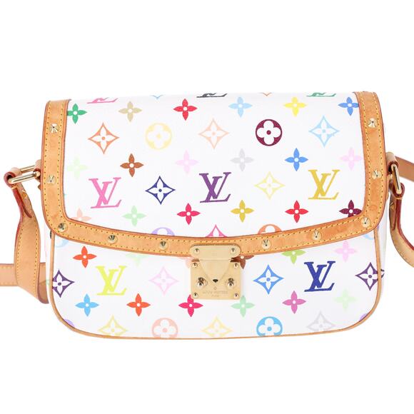 Louis Vuitton Handbags - Louis Vuitton Takashi Murakami Monogram Multicolor Sologne White Crossbody